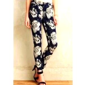 NEW 7 For All Mankind Indigo Floral Skinny Jeans